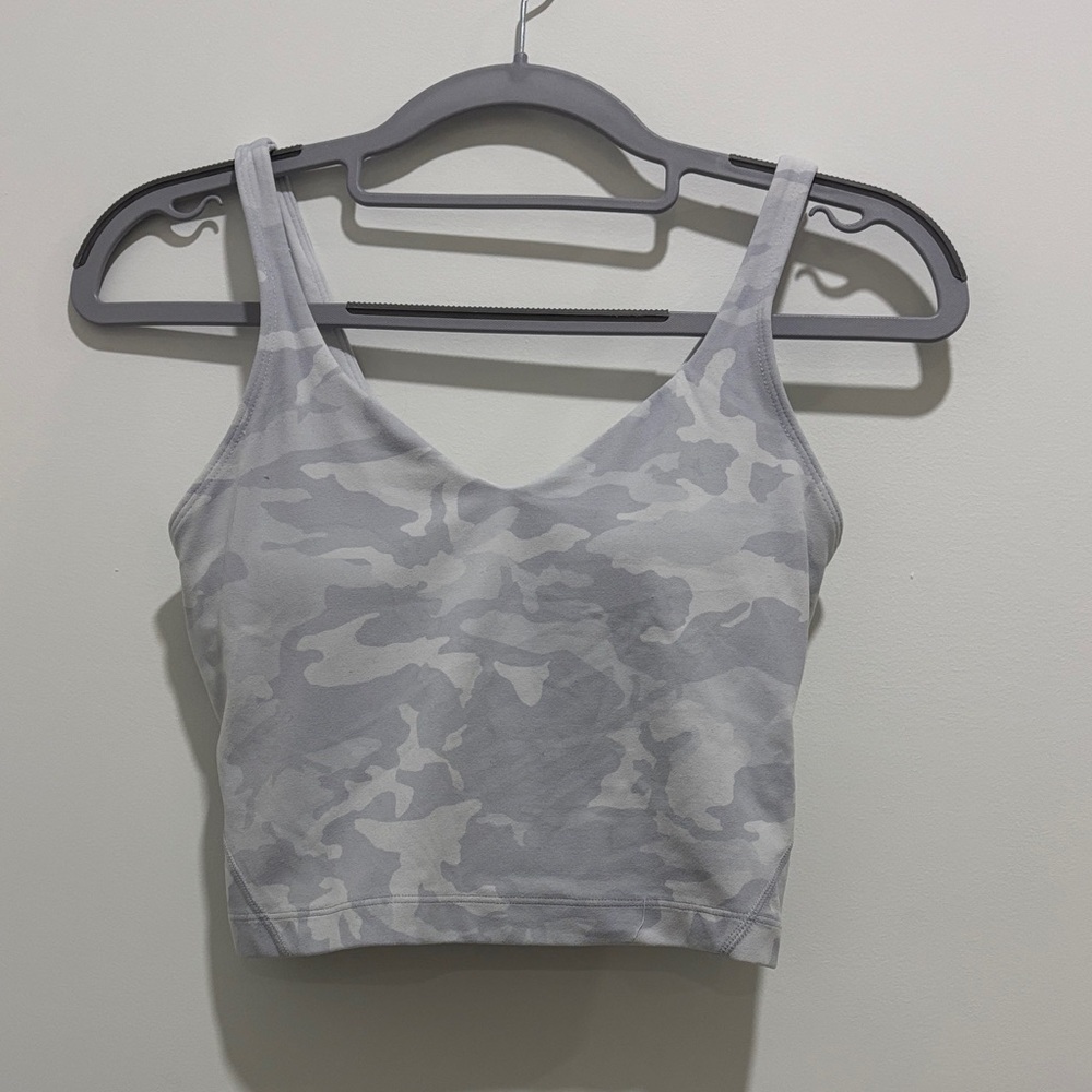 lululemon athletica Gray Camo Tank Top